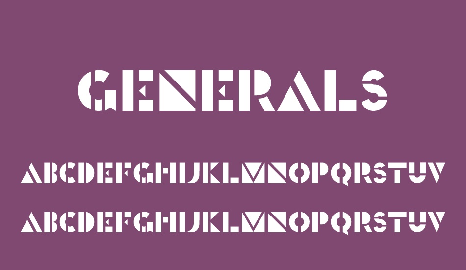 Generals font
