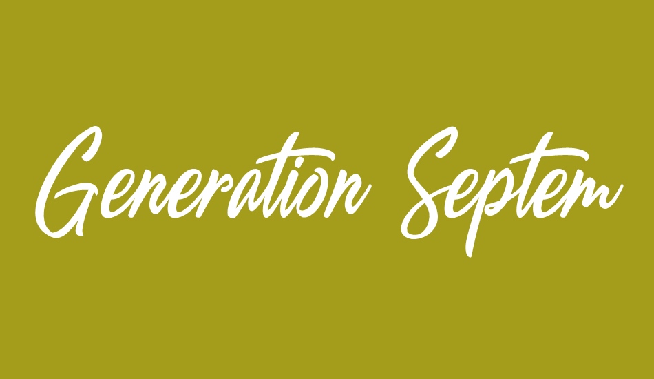 Generation September font big