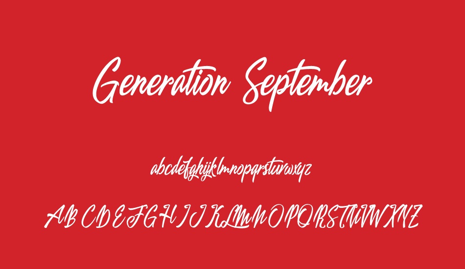 Generation September font