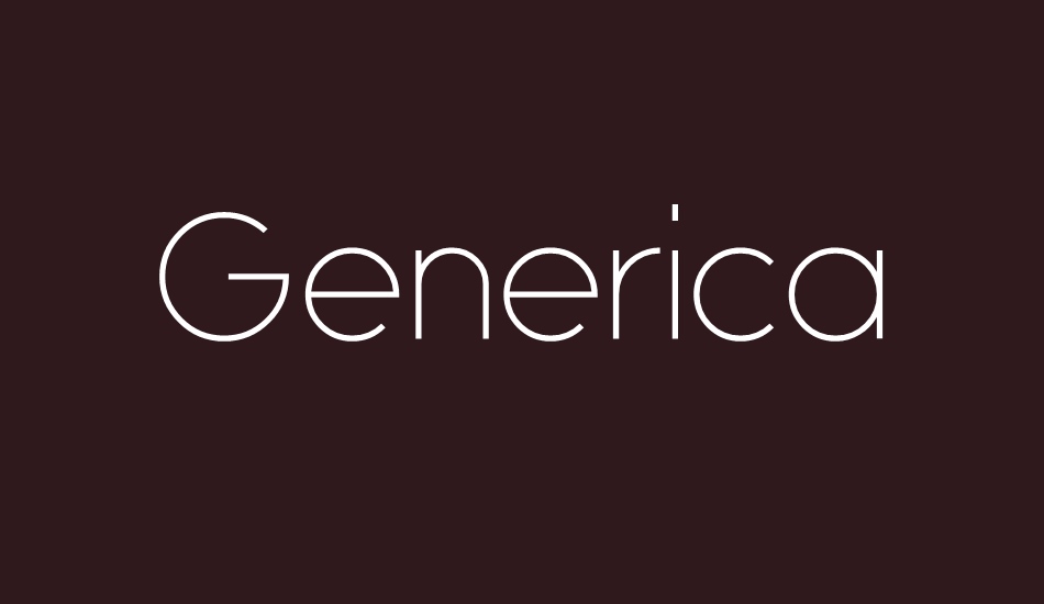 Generica font big