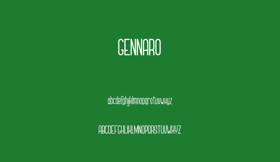 GENNARO font