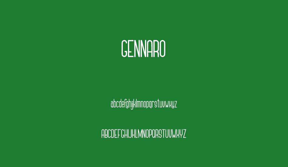 GENNARO font