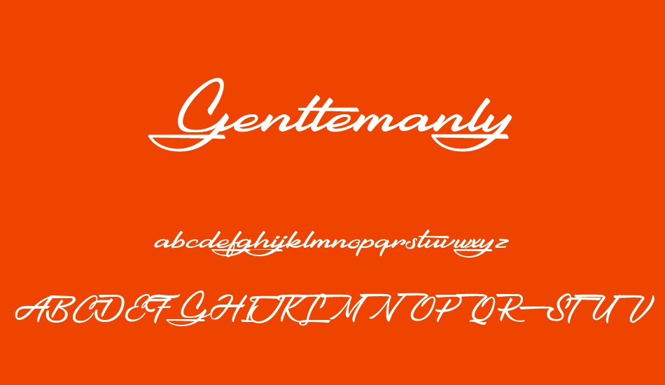 Gentlemanly font