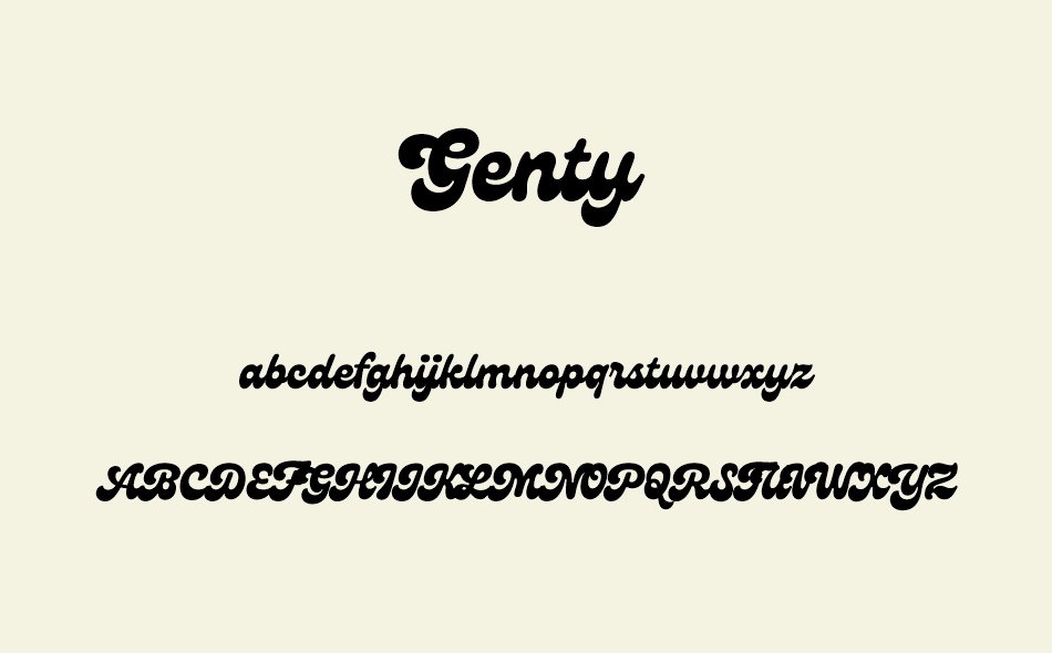 Genty font