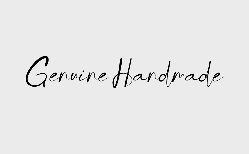Genuine Handmade font big