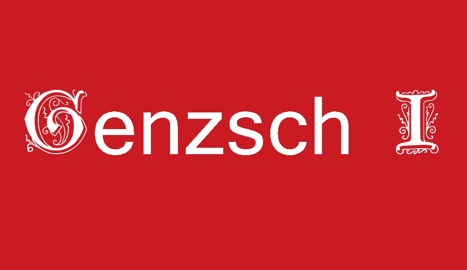 Genzsch Initials font big