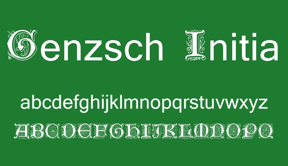 Genzsch Initials font