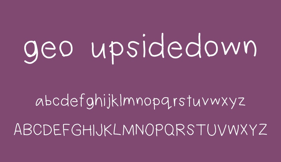 geo upsidedown thin font