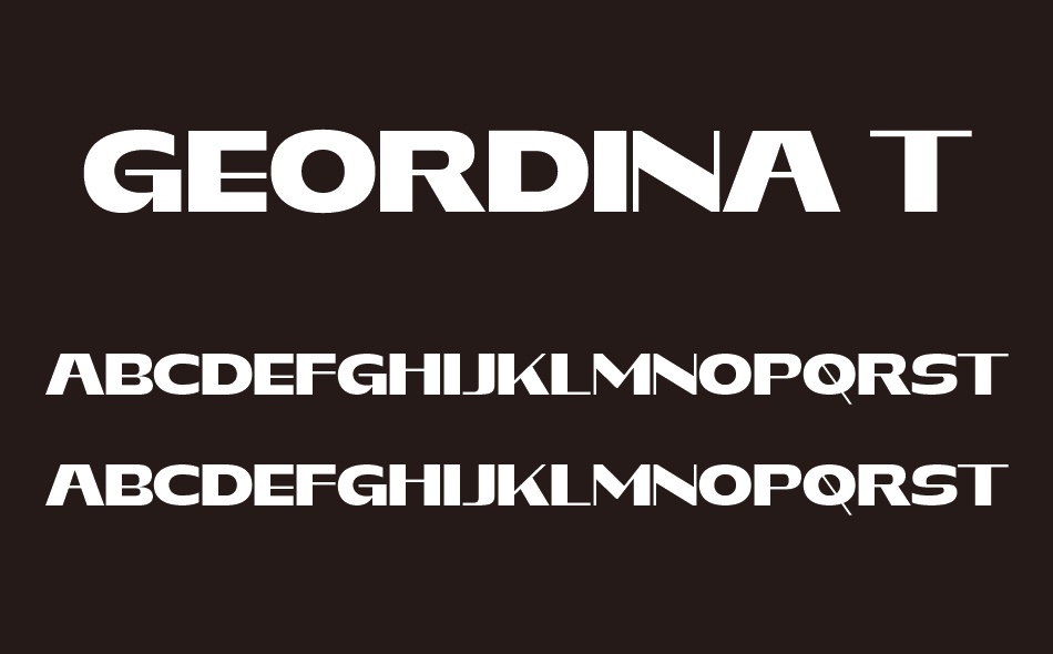 GEORDINA Trial font
