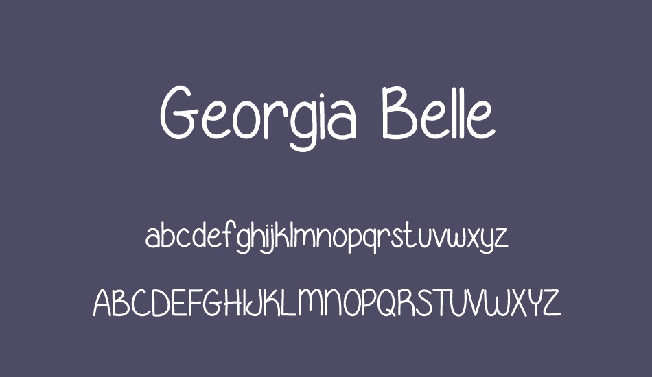 Georgia Belle font