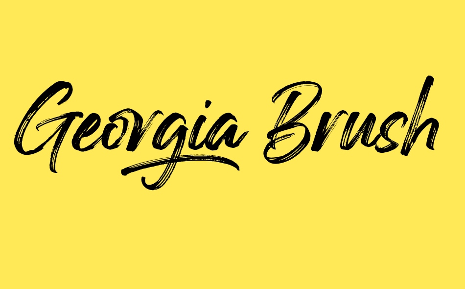 Georgia Brush font big