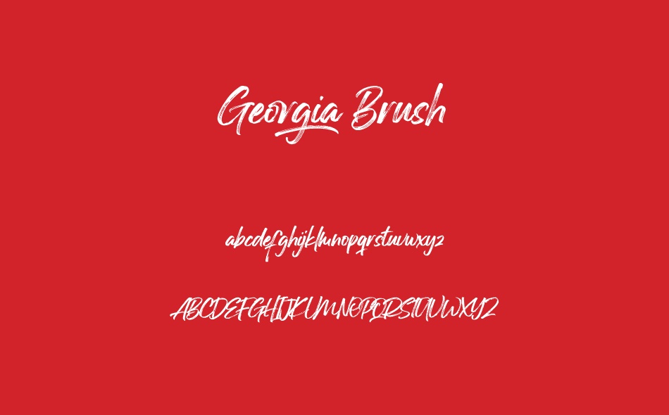 Georgia Brush font