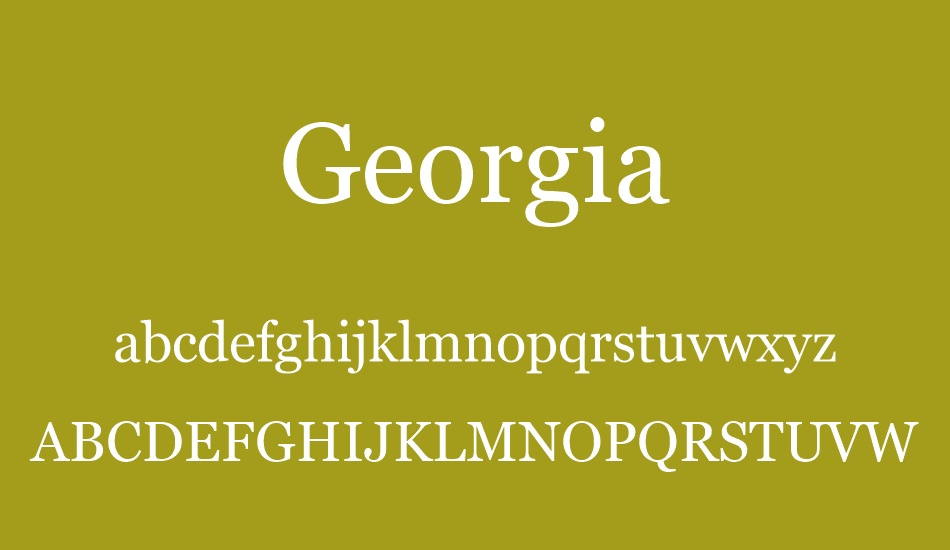 free font like georgia