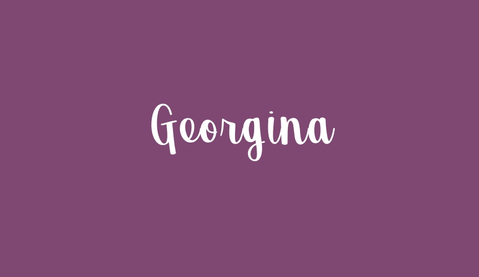 Georgina font big