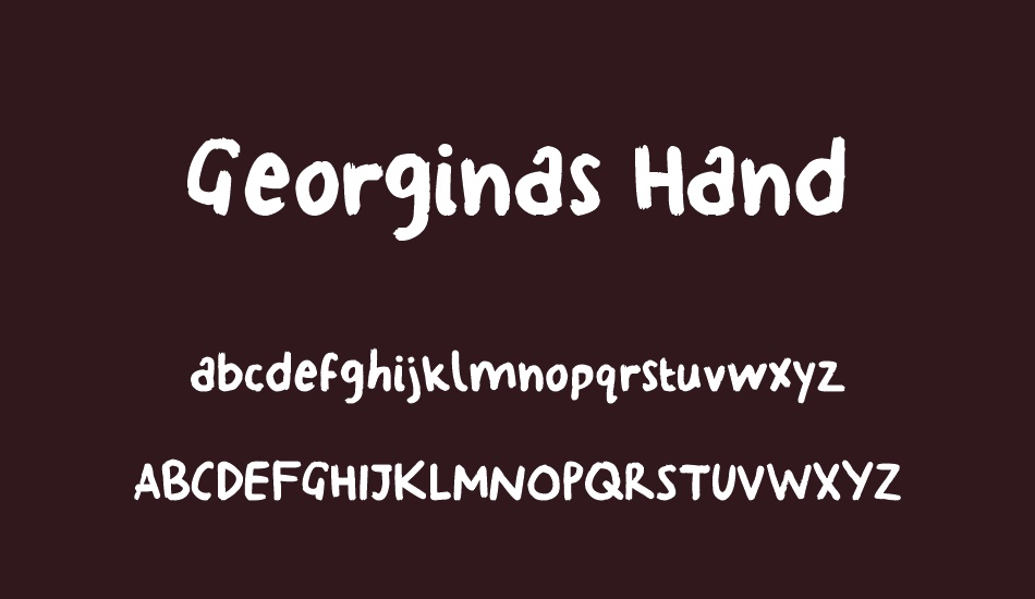 Georginas Hand font
