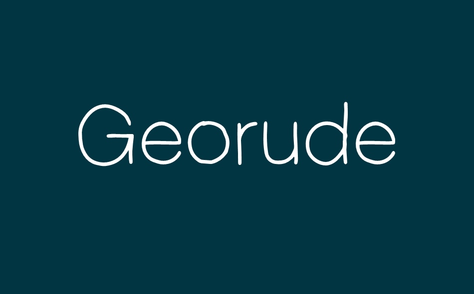 Georude font big