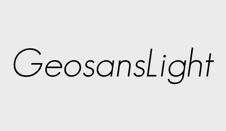 GeosansLight font big