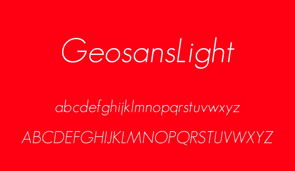 GeosansLight font
