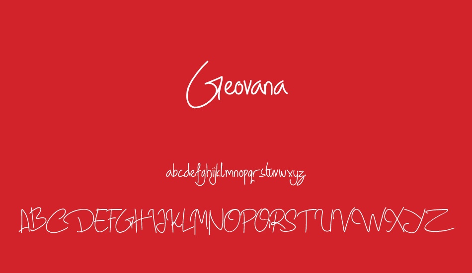 Geovana font