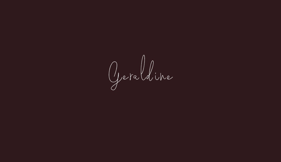 Geraldine font big