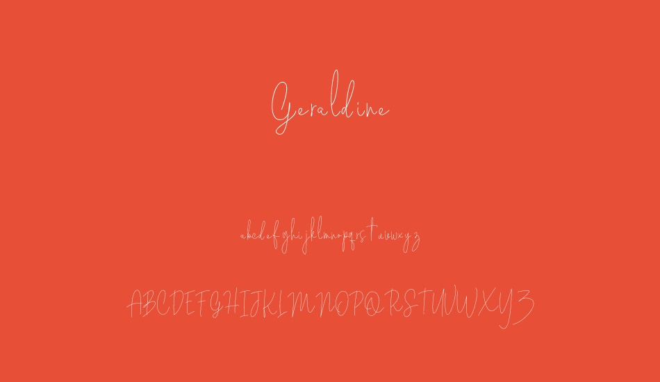 Geraldine font