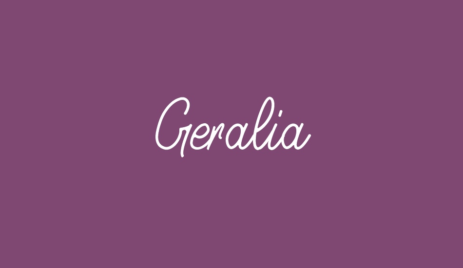 Geralia DEMO font big