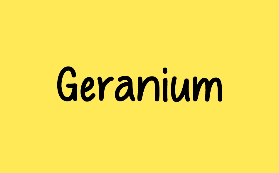Geranium font big