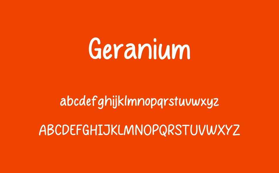 Geranium font