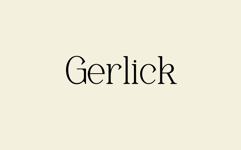 Gerlick font big