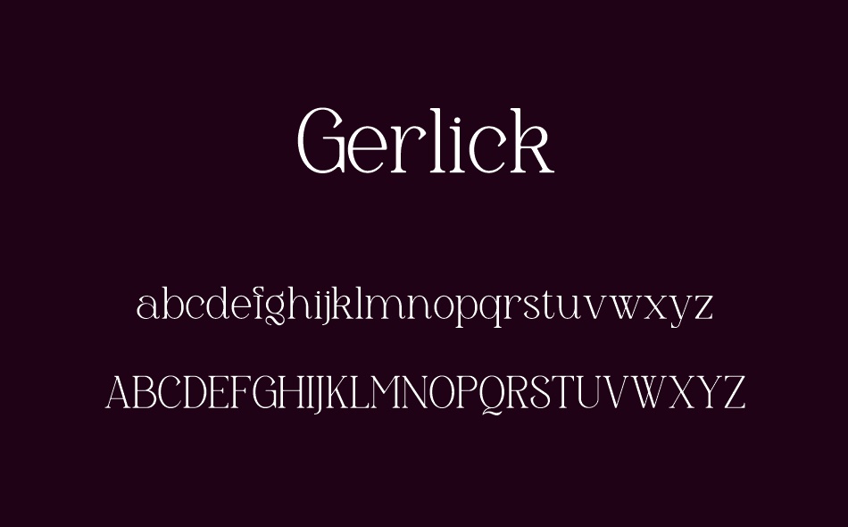 Gerlick font