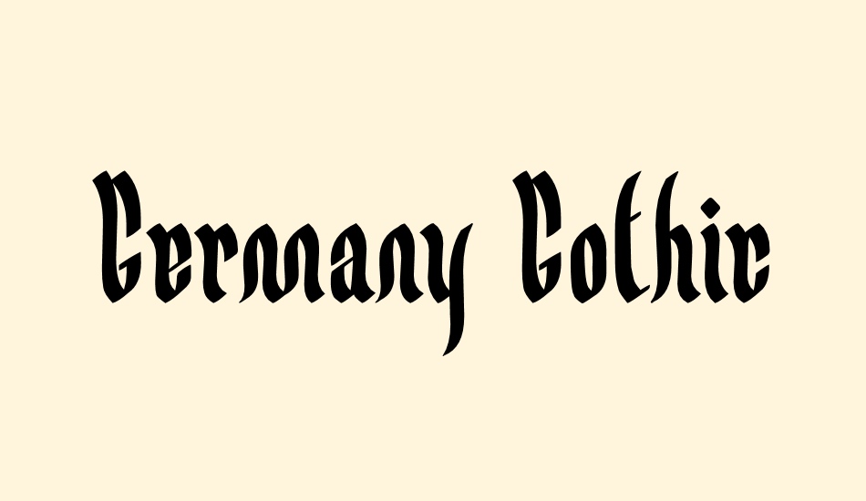 Germany Gothic font big