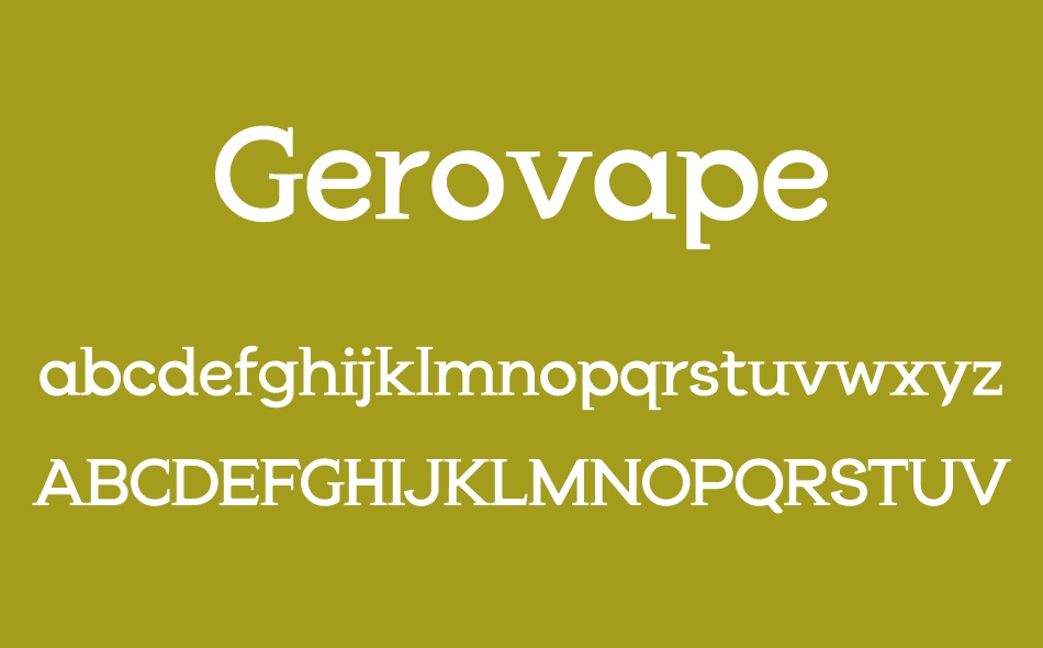 Gerovape font