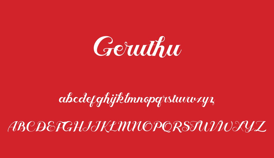 Geruthu font