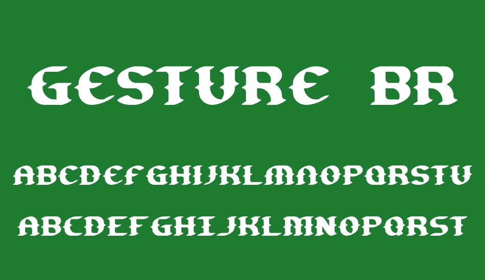 Gesture BRK font