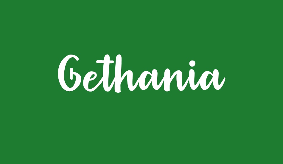 Gethania font big