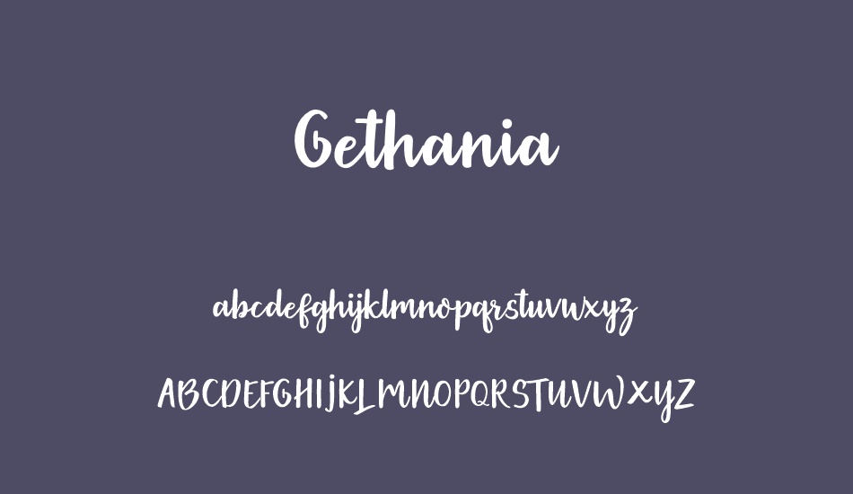 Gethania font