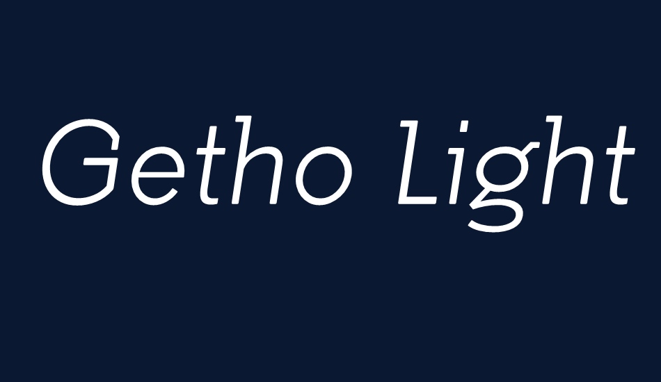 Getho Light font big