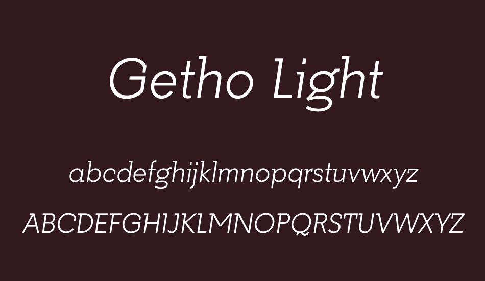 Getho Light font
