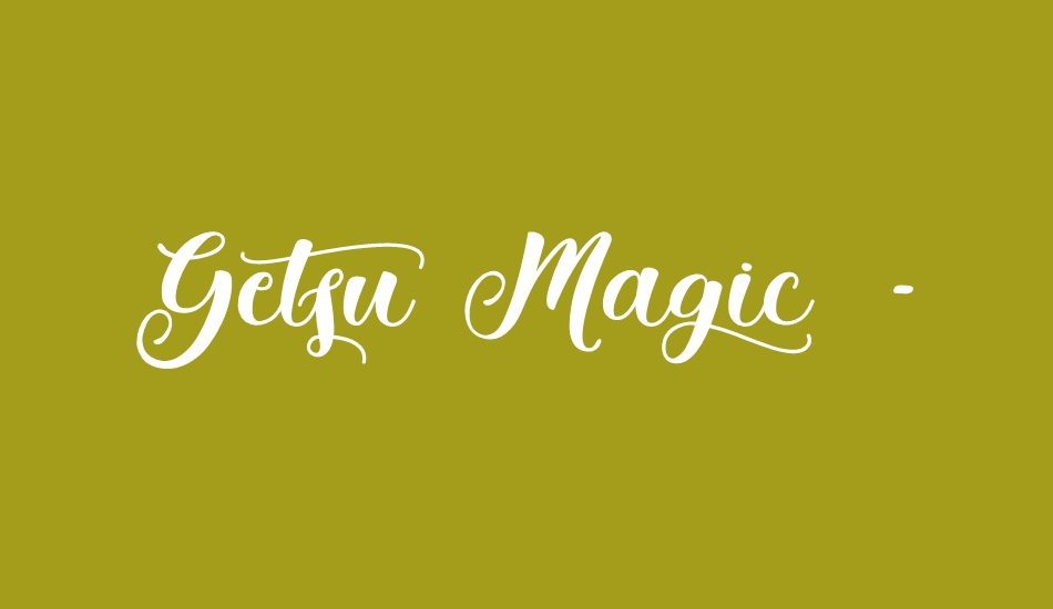 Getsu Magic - Personal Use font big