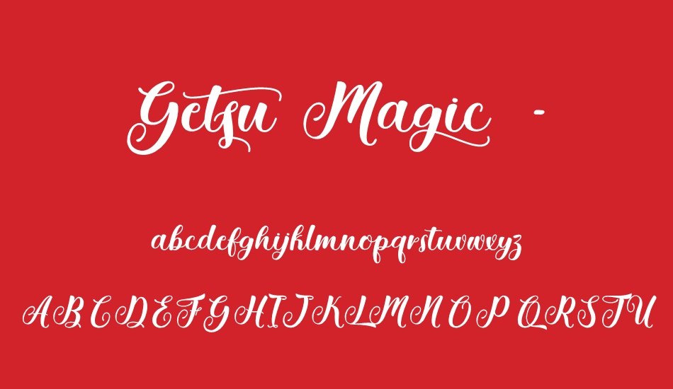Getsu Magic - Personal Use font