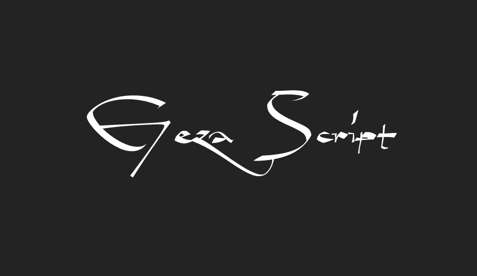 Geza Script PERSONAL USE ONLY font big