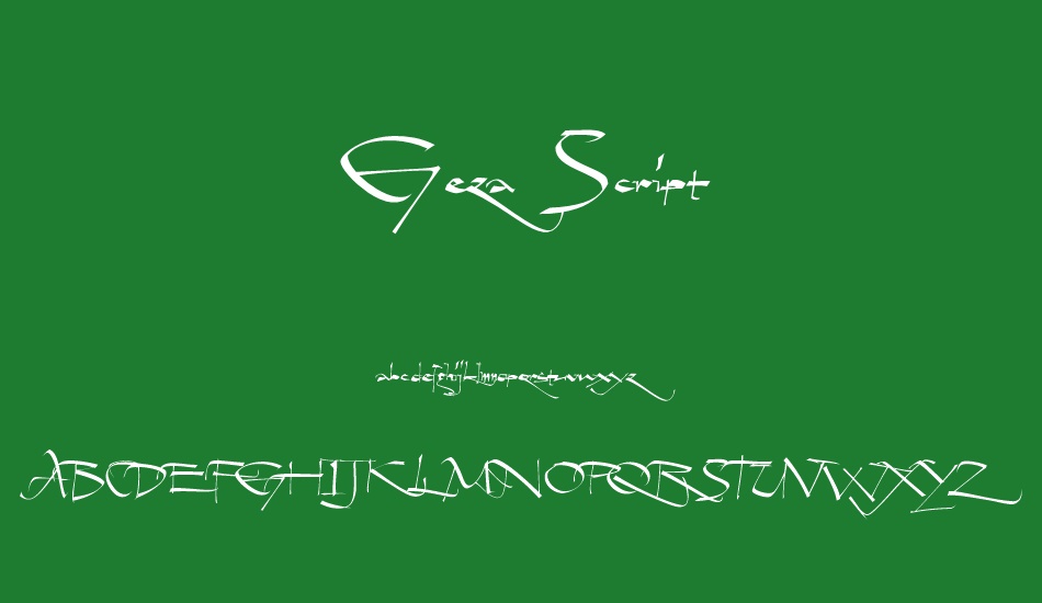 Geza Script PERSONAL USE ONLY font