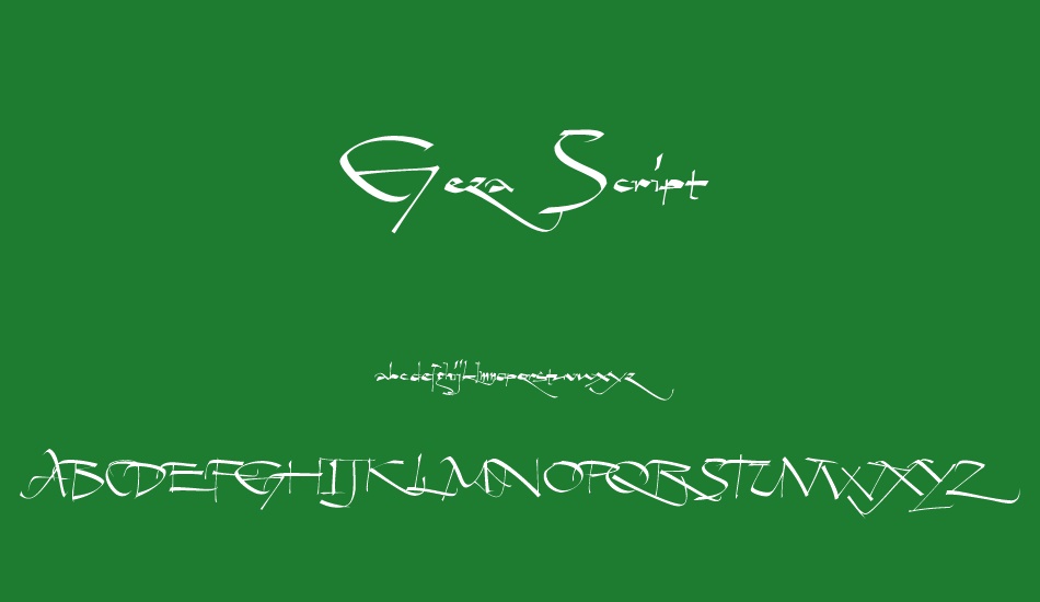 Geza Script PERSONAL USE ONLY font