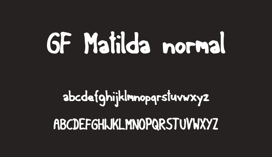 GF Matilda normal font