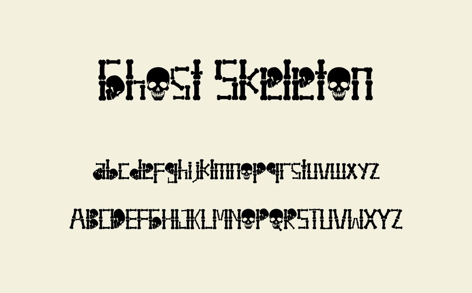 Ghost Skeleton font