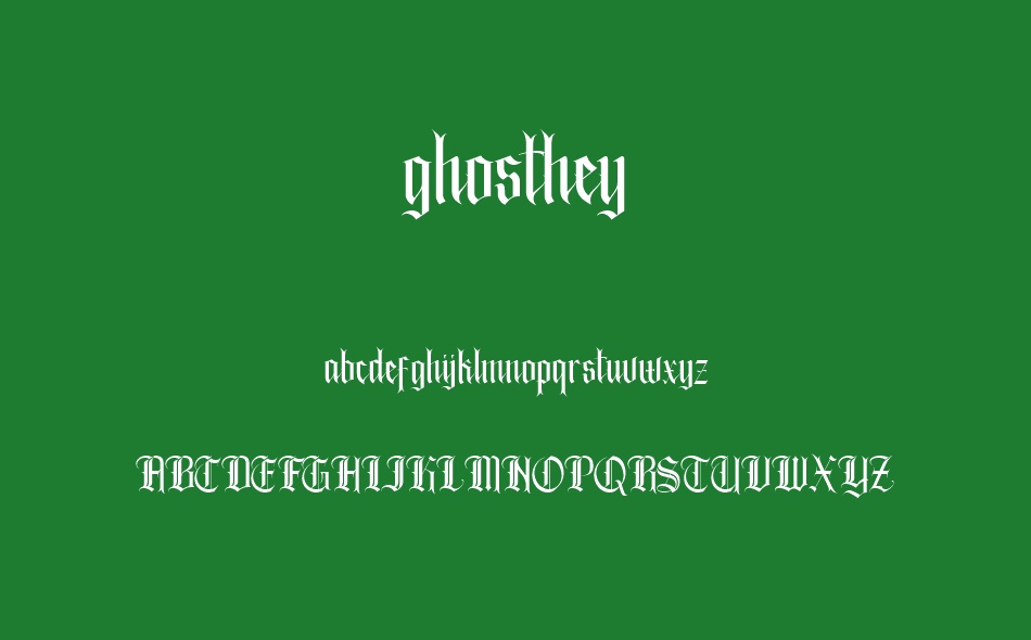 Ghosthey font