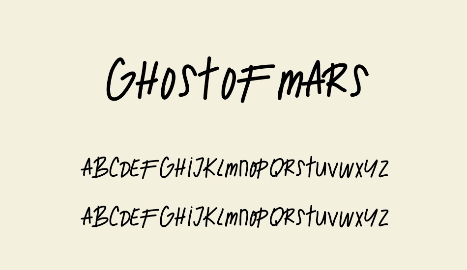 GhostOfMars font