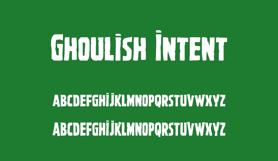 Ghoulish Intent font