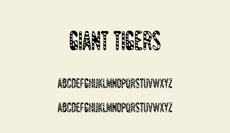 Giant Tigers font