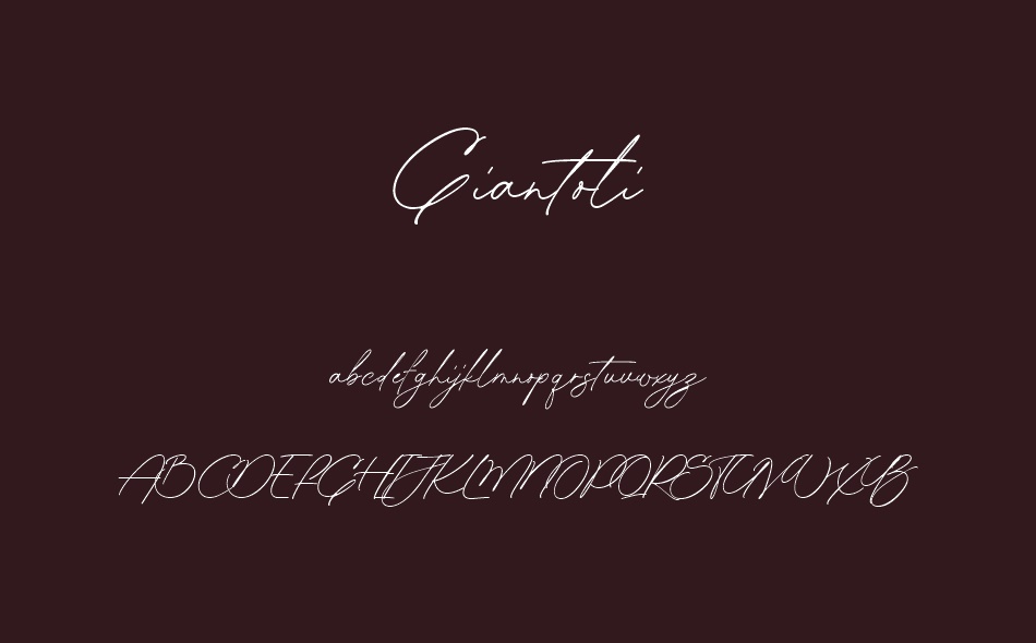 Giantoli font